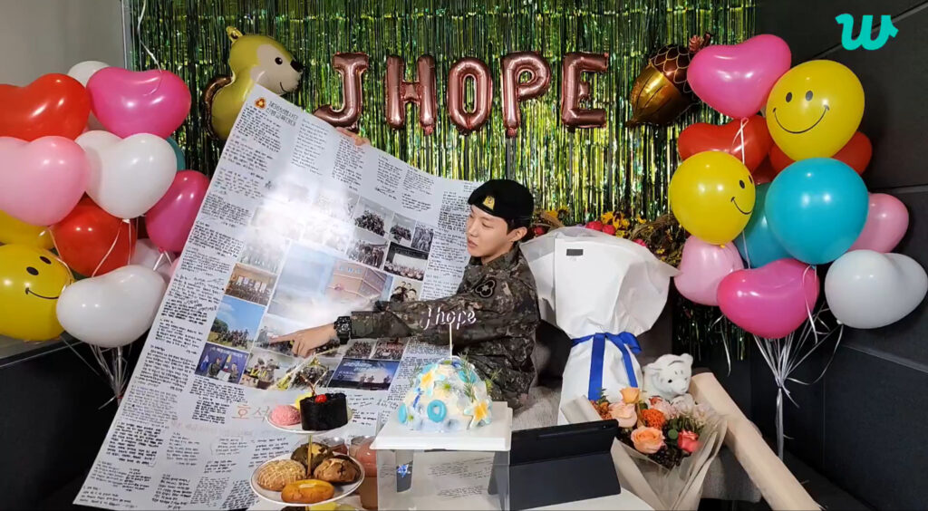J-Hope "Comienza el 3er capítulo en mi vida" 4 J-Hope mostró lo que le hicieron sus compañeros del servicio militar