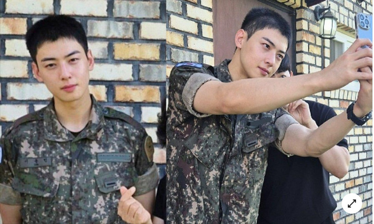 Captura de pantalla 2025-09-03 170446 Cha Eun-woo fatos con fans en el servicio militar
