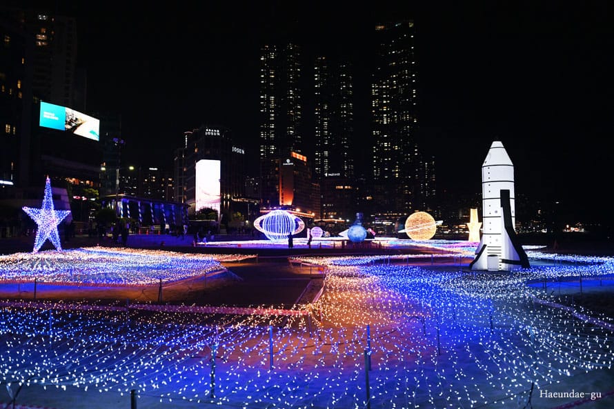 Festival de luces de Busán turismo en Corea en invierno