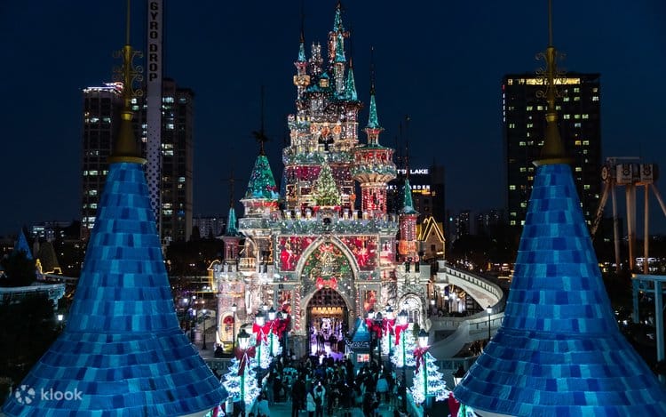 Atracciones turísticas invierno en corea Castillo Lotte world